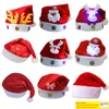 LED-Weihnachtsmütze, Weihnachtsdekoration, gewöhnliche leuchtende Cartoon-Weihnacht, Weihnachtsmann, Erwachsene und Kinder, Weihnachten