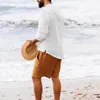 メンズTシャツメンズシャツコットンラインドローストリングフーディートップカジュアルソリッドロングスリーブ快適なビーチ