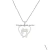 Pendentif Colliers En Acier Inoxydable Garçon Fille Collier Amour Coeur Plaqué Or Mémorial Cadeau Drop Delivery Bijoux Pendentifs Dhgarden Dhzey