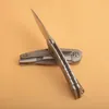 Specialerbjudande KS5510 Flipper Folding Knife D2 Satin Blade CNC Rostfritt stål/kolfiberhandtag Bollbärande snabba EDC -fickknivar med detaljhandelslådan
