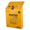 Trädgårdsdekorationer omröstning Kommentar Box Outdoor Decor Locking Letter Vintage Mailbox Metal Donation 230518