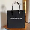 klasyczne płócienne shopper duże torby na zakupy damskie luksusowe torebki Rive Gauche portmonetki torba na ramię crossbody splot dla mężczyzny kieszonkowa kopertówka podróżna projektant torba plażowa