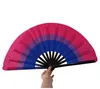 Rainbow Large Folding-fans LGBT Kleurrijke handheld fan voor vrouwen Men Men Pride Party Decoration Music Festival Events Dance Rave Supplies SN777