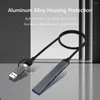 4/7 Ports USB Hub A C Multi Splitter Port Transmission de données en alliage d'aluminium pour le chargement d'un ordinateur portable