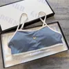 Designer Blue badkläder med triangelmärke Kvinnor Suspender Bikini Summer High midja baddräkt Dam BRA Set