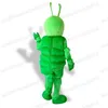 Halloween Green Bug Maskottchen Kostüm Simulation Tier Thema Charakter Karneval Erwachsene Größe Weihnachten Geburtstagsfeier Kleid