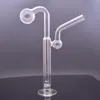 Brûleur à mazout en verre à moulage intégré Bang Hookah pour Dab Rigs Fumer des conduites d'eau Petit Bubbler Ash Catcher Outil pour fumer avec Jumbo Oil Pot