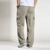 Мужские брюки бренд повседневные мужские грузовые брюки хлопковые брюки мужские комбинезоны мульти карманные прямые бегуны Homme 6xl 230519