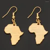 Dingle örhängen etiopisk vintage afrikansk karta för flickor guld färg mode smycken kvinnor
