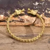 Chain Dragon Head Armband Men Armband Rostfritt stålväv Manschett Bangle Stacking Bangle Armband 230519