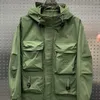 Trench da uomo Bomber da uomo Cappotto con cappuccio a maniche lunghe Tattico militare Autunno Inverno Cerniera esterna Tasche impermeabili