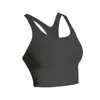 LU-29 Racerback Ebb to Street Rib Yoga Top avec soutien-gorge rembourré Sous-vêtement de sport Yoga Suit Running I-back Tank Vest pour femme