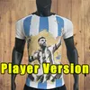 23 24 الأرجنتين لكرة القدم قمصان ديباليا ميسيس 2023 2024 لوتارو مارتينيز دي ماريا قميص كرة القدم كون أغويرو مارادوونا سترة لاعب الإصدار البطل Edtion