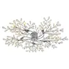 Ceiling Lights XLM1903 Creative Nordic LED Light Iron Arts Crystal 15 Dia 110cm Living Room Decor Lighting Lamps 25-30m2