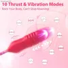 Rose Toy Dildo Thrusting Vibrator for Women Clitoris Sucker Stimulator Tongue Lambing Adult Goods Chupar Sex Toys Feminino L230518