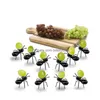 Forks Ant Tooticks Fruit Desser Fork 12pcs/partie wielokrotnego użytku dla zwierząt na przekąskę do ciasta