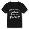 Familjsmatchande kläder Matchande syskonskjorta Big Brother Little Sister T-shirt syskon bästa vänner skjorta Big Brother Little Sis Clothing Direct Shipping G220519