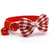 Colliers De Chien Laisses Avec Bowknot Et Cloches 6 Couleurs Chiot Chaton Collier Réglable Fête Animaux Accessoire Drop Delivery Home Dh7Mi