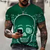 Erkek Tişörtleri Fransa'da En İyi Satışlar Erkekler T-Shirts Street Tasarım Trendi Graffiti 3D Baskı Karikatür Mektupları Stripe Elements Casual 230519