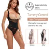 Women's Shapers Sexy Mesh Thongs Bodysuit Shapewear Women Slimming Sheath Flat Belly Underwear Tummy Control Cross Compression Body XXXL