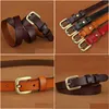 Belts Elifashion Leather Pure Cowskin Belt Retro Magolden Pin Buckle Casual Simple Allmatch Tide Jeans Fashion For Women Drop Delive Dhcay