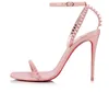 Designer Elegante Sandalen Kleid Schuhe Plattform Pumps Riemchen Spike Stiletto-Absatz Weiches Leder Damen High Heels EU35-43 X6yx #