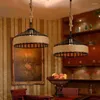 Lâmpadas pendentes Nordic Vintage Twine Industrial Ferro Antigo Attic Country Cozinha Bar Decoração Decoração de teto criativo ajustável Luzes
