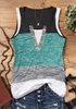 Kvinnors tankar Camis Kvinnors falska tvådelar Tank Topp Summer Casual Slim Sleeveless Shirts Basic Cami Top Color Block Button Tanks Design 230519