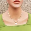 mode 316L roestvrijstalen ketting voor vrouwen gouden kleur parel choker sieraden cadeau voor vriendin