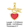 Pendant Necklaces Ocesrio Mticolor Enamel Heart For Necklace Copper Gold Plated Zircon Cupid Making Component Pdtb025 Drop Delivery Dhux2