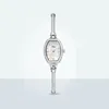 Armbandsur mode nisch ljus lyx mineral tempererade glas spegel smycken spänne legering rem japan vk63 kvarts rörelse vattentät 30m