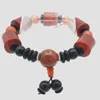 Brin À La Mode Joker Irrégulier Cylindrique Naturel Noir Et Rouge Noxy Pierre Perle Bracelet 2 pcs Cordon Élastique Hommes Femmes