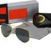 تصميم طيار نظارة شمسية الرجال نساء نظارات الشمس الكلاسيكية طيار طيار R25 عدسات تصميم جسر مزدوج مناسبة أزياء الشاطئ القيادة صيد الأسماك