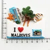 Fridge Magnet Stickers Maldives Marine Tourism Commemorative Decorative Crafts Resin Painted Turtle Magnetic Refriger Stickers