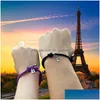 Pulseras con dijes Parejas magnéticas Amor Bloqueo Clave Atracción mutua Relación A juego Amistad Cuerda Pulsera Joyería Gota Dhgarden Dhz2P