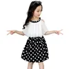 Girl's Dresses Big Girl Dresses Off Shouder Summer Dress For Girl Casual Patchwork Dress For Kids Teenage Costume For Girls 6 8 10 12 14 Year 230519