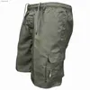 Calça de short de academia de verão calças de carga de cargo casual cintura elástica bolso de camping ao ar livre camping shorts pantalones cortos hombre s-3xll230519