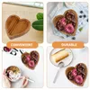 Dinnerware Sets 2 Pcs Dessert Plate Tray Round Snack Serving Boards Entertaining Tea Utensil Flatware Candy Plates Platter Heart