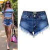 Damen-Shorts, hohe Taille, gerade Denim-Jeans, Quaste, Damen, sexy, lässig, kurze Hose, weiblich, Sommer-Outfits, Mode, Streetwear, 2023, XXS