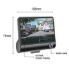 4'' Car DVR Dash Camera Dual Lens Rearview Camera Video Recorder Auto Dash Cam