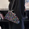 Sacs de soirée poignée en métal sac à main pour femmes été Laser paillettes petit sac à bandoulière sac à main rétro Clip bandoulière dames de luxe