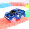 Diecast Model Electronics Car Flashing Light Magic Glow Tracks LED -lampor Glödande spår Toy Boys Girls Education for Children Gift 230518