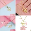 Pendentif Colliers En Acier Inoxydable Garçon Fille Collier Amour Coeur Plaqué Or Mémorial Cadeau Drop Delivery Bijoux Pendentifs Dhgarden Dhzey