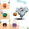 Andere feestelijke feestartikelen Kids Halloween Candy Bags Gold Veet Pumpkin Heksen Emmer Truc or Treat Pot Decoration Drop Dhsyz