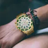 Montres-bracelets Moissanite lunette pour montre bijoux vert hommes plein glacé diamant luxe Style Hip Hop montres chronographe horloge