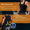 Men's Body Shapers Waist Trainer Sauna Suit for Men Sweat Sauna Shirt Workout Sauna Vest Undershirt Top Body Shaper Slimming Fitness Shapewear 230519