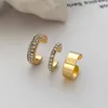 Charme LATS Or Couleur Zircon Oreille Clip Boucles D'oreilles Ensemble Géométrique NonPiercing Clip Boucles D'oreilles pour Femmes Hommes Faux Cartilage Oreille Manchette Bijoux AA230518