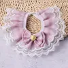 Cute Cat Collar Costumes with Gold Sign and Bowtie Pet Lace Bib Saliva Towel Necklace Decoration Collars Bandana for Cats Small Dogs