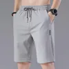 Men's Shorts Summer Men'S Sports Shorts Solid Color Straight Pattern Loose Type Elastic Waist Drawstring Casual Shorts Jogging Pants 230519