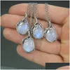 Kolye Kolyeler Vintage Moonstone Kolye Yüksek Kaliteli ESIGNED KADINLAR LADY GIZLER DÜĞÜNLÜĞÜ DÜZİNDE HEDİYE DROAK TESLİMİ PENDAN DHWQK